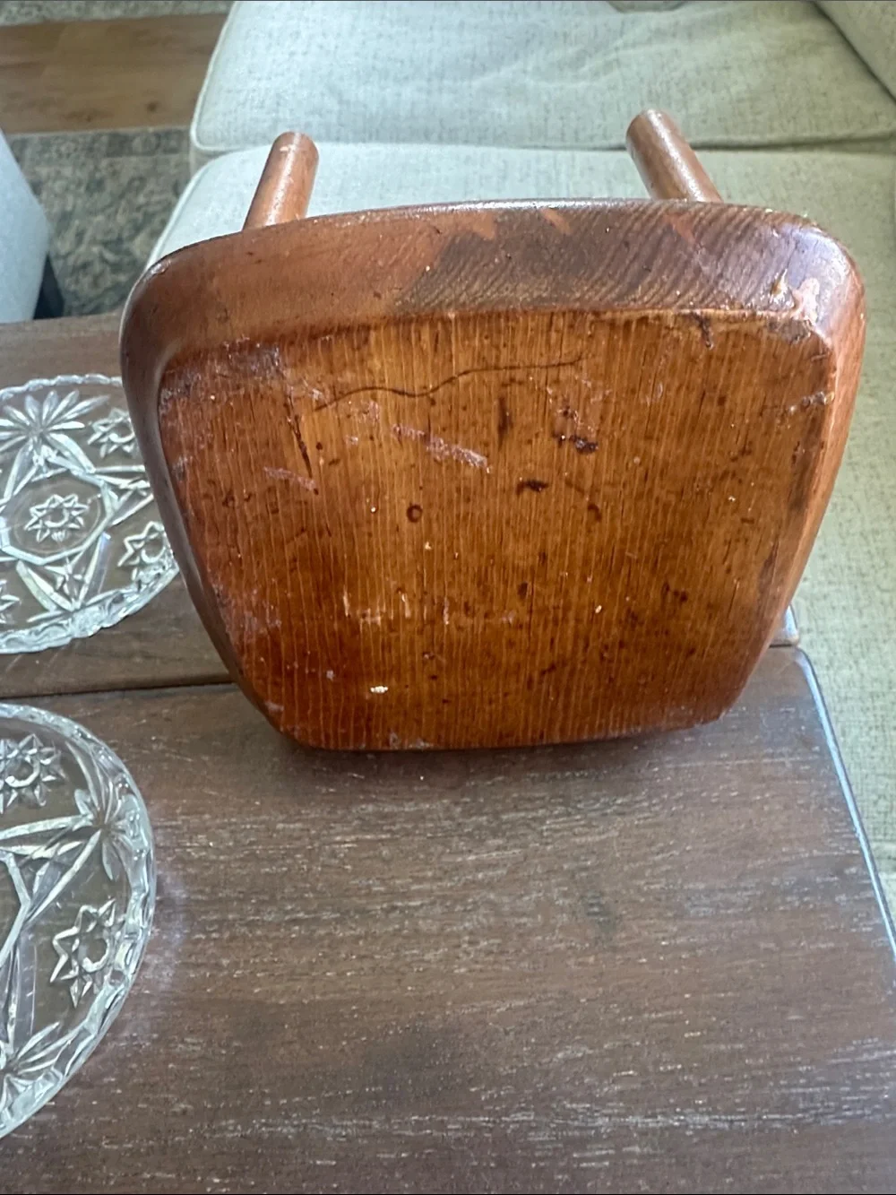 Vintage Anchor Hocking Mid-Century ‘Star of David’ Coaster Set w/Wooden Stand